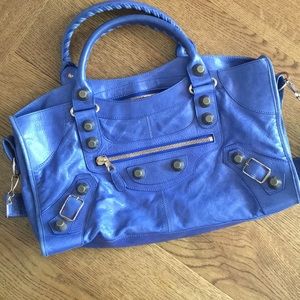 Balenciaga Outremer Blue Rose Gold HW part time